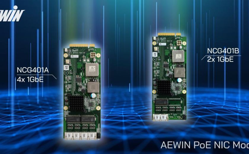 NCG401是AEWIN最新系列的PoE+网卡模组