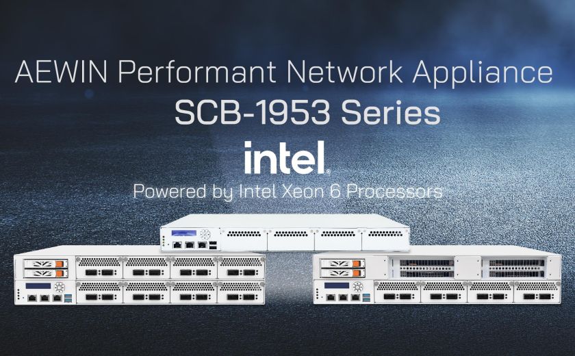 AEWIN 高效能网路设备，SCB-1953 系列，搭载 Intel Xeon 6 处理器