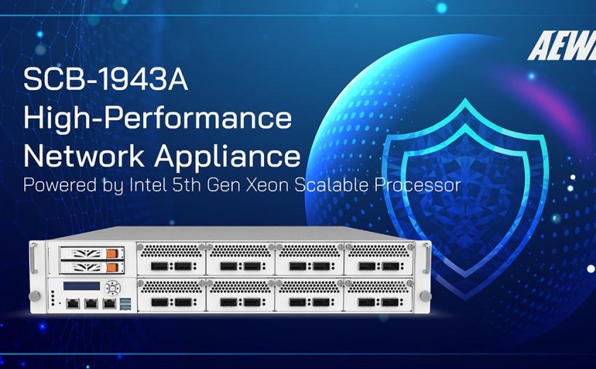 AEWIN 高效能网路设备，SCB-1943A，搭载英特尔第五代 Xeon 可扩展处理器