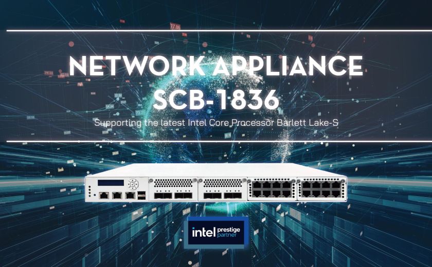 AEWIN 网路设备，SCB-1836，支援最新的英特尔核心处理器 Barlett Lake-S