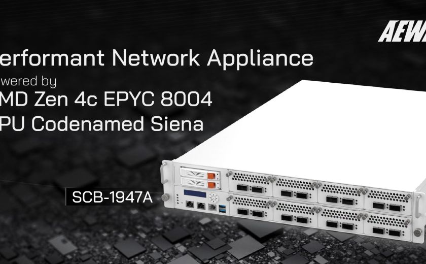 Performant Network Appliance, SCB-1947A powered by AMD Zen 4c EPYC 8004 CPU Codenamed Siena
