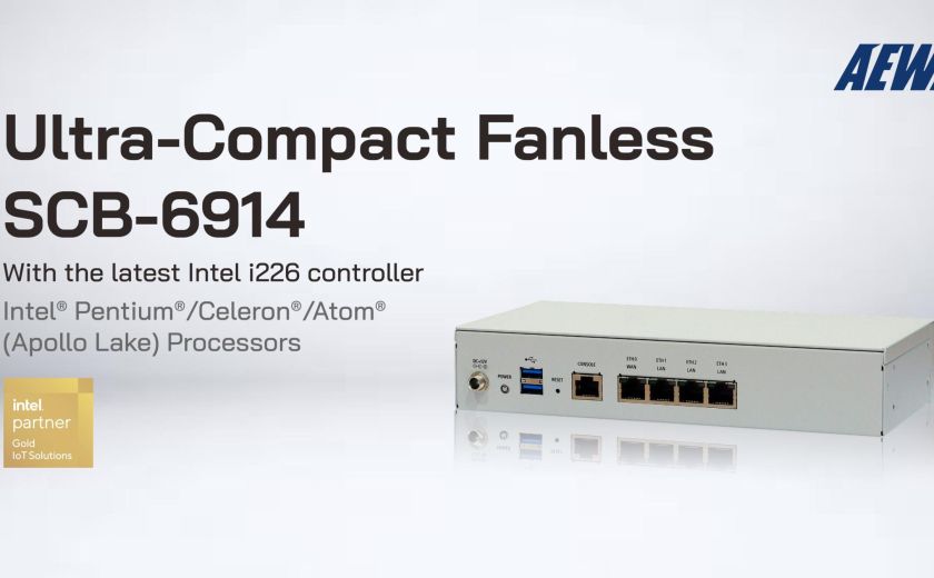 AEWIN Launched Ultra-Compact Fanless SCB-6914 With Intel i226 controller