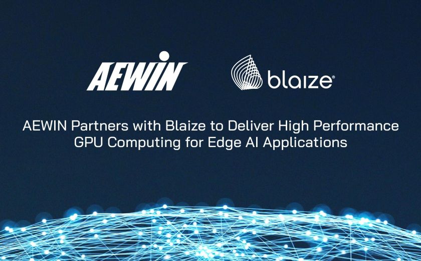 AEWIN 與 Blaize 合作，為邊緣 AI 應用提供高性能 GPU 計算