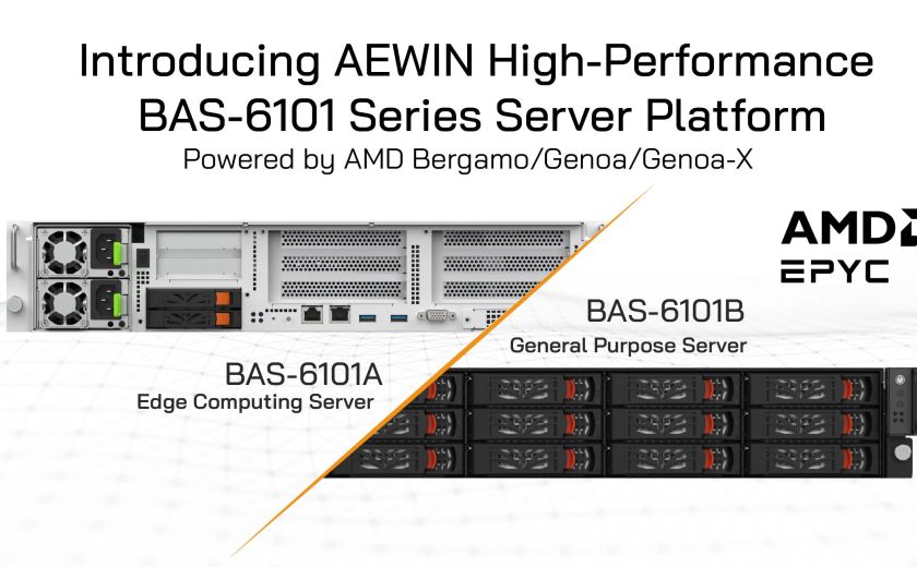 介紹 AEWIN 高性能 BAS-6101 系列伺服器平台，搭載 AMD Bergamo/Genoa/Genoa-X