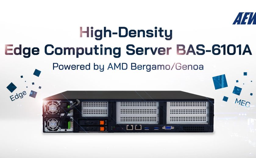 AEWIN推出高密度邊緣計算伺服器BAS-6101A，搭載AMD Bergamo/Genoa