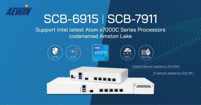 AEWIN SCB-6915 and SCB-7911 Support Intel latest Atom x7000C