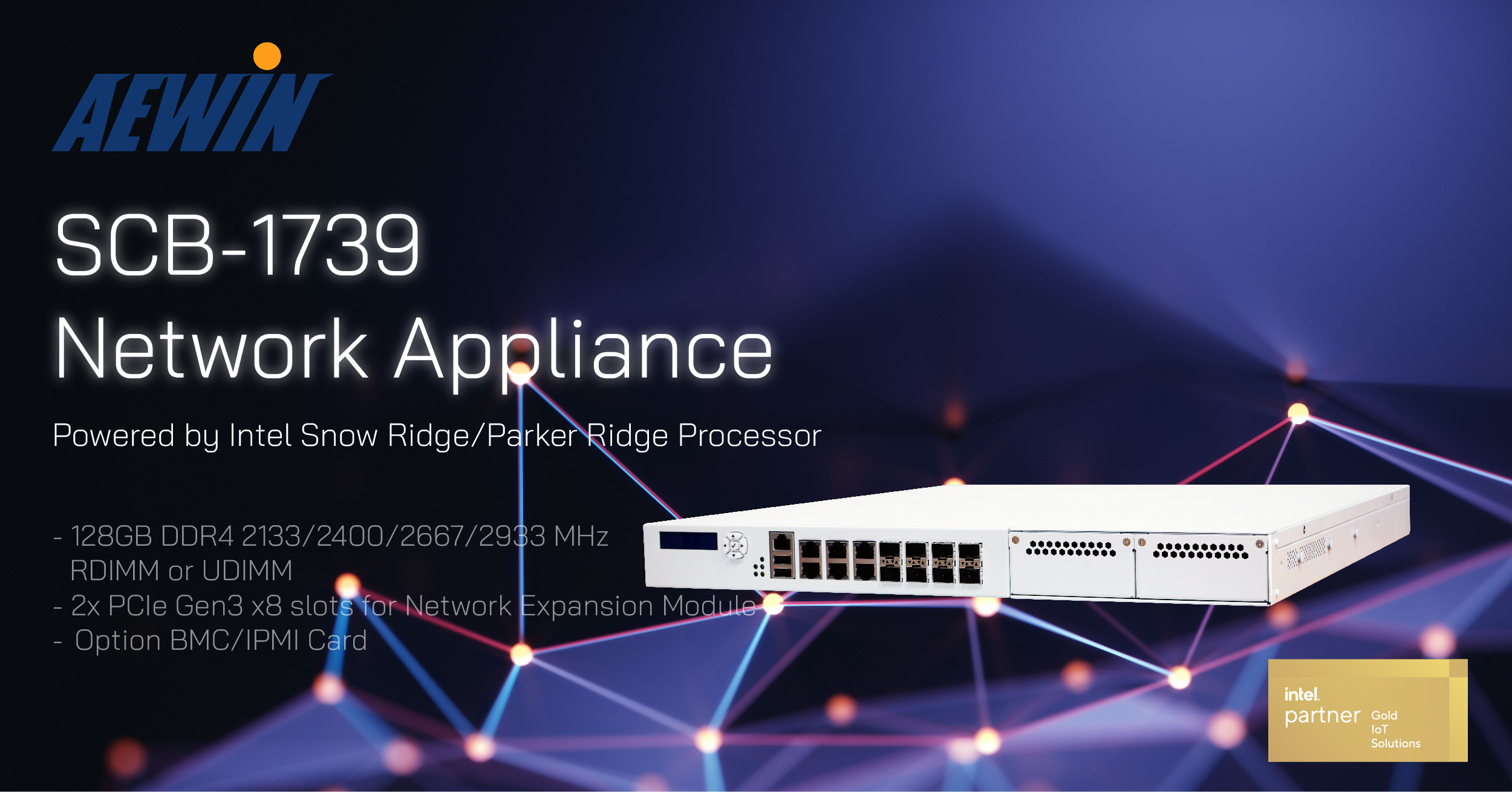 SCB-1739 powered by Intel Snow Ridge/Parker Ridge Processor